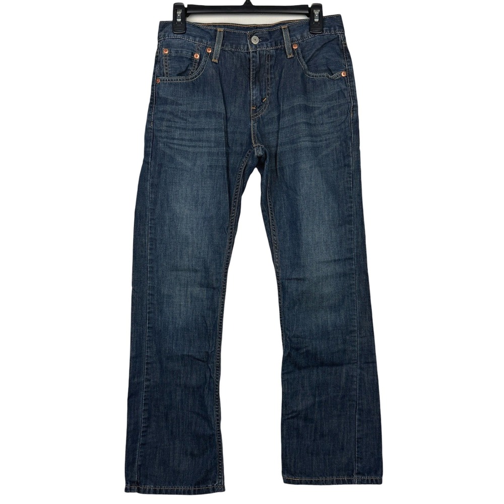 Levi's 527 Slim Bootcut Mens 30x30 (Actual 29) Cotton Dark Wash Denim Blue Jeans